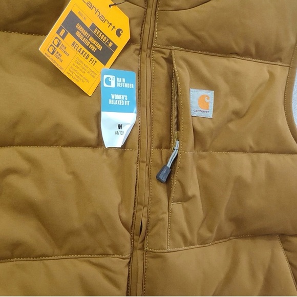 NWT Carhartt Womens Montana Insulated Reversible Vest Size Medium Relaxed Tan 🔥 - Picture 7 of 13
